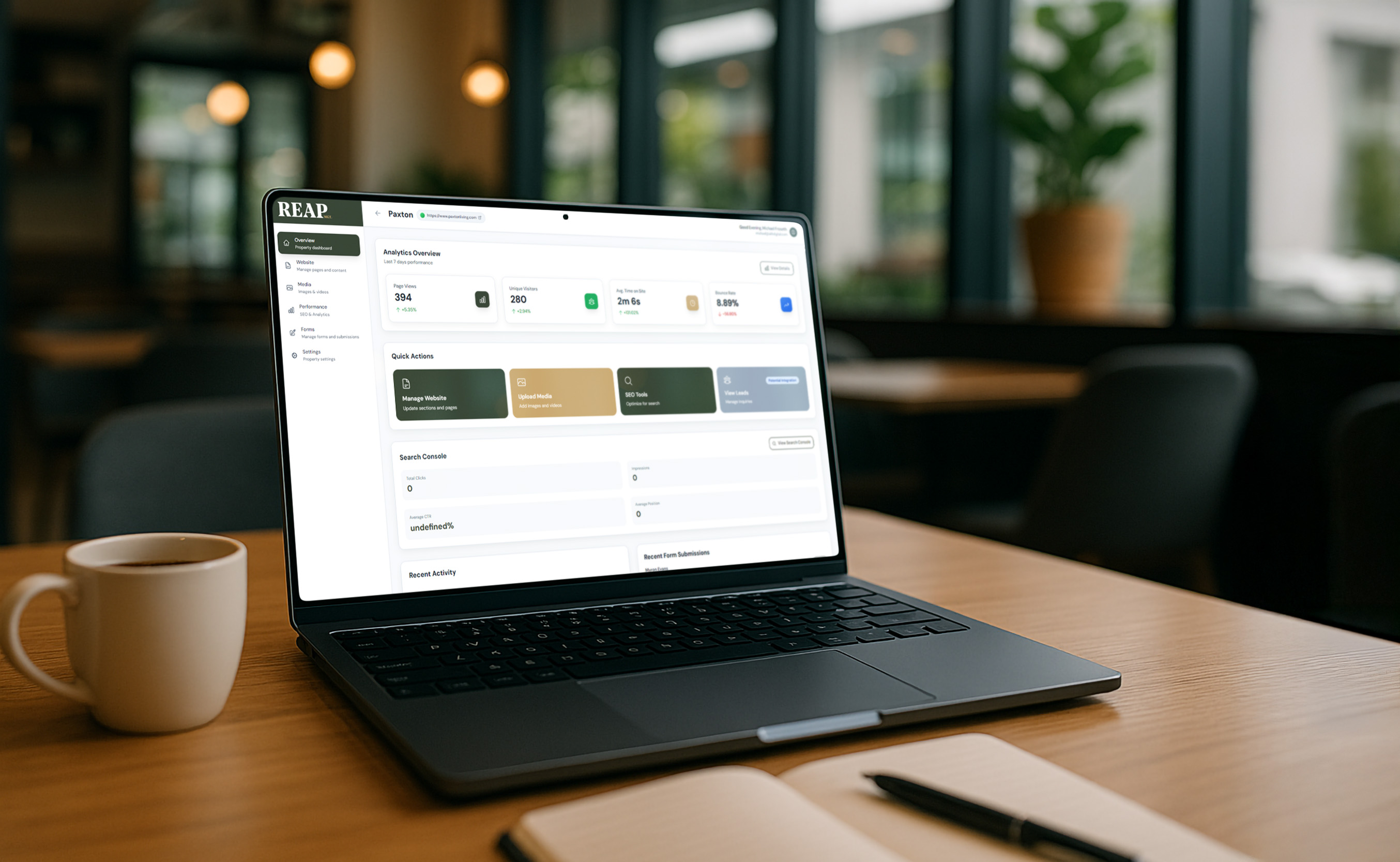 Reap Capital Dashboard - View 1