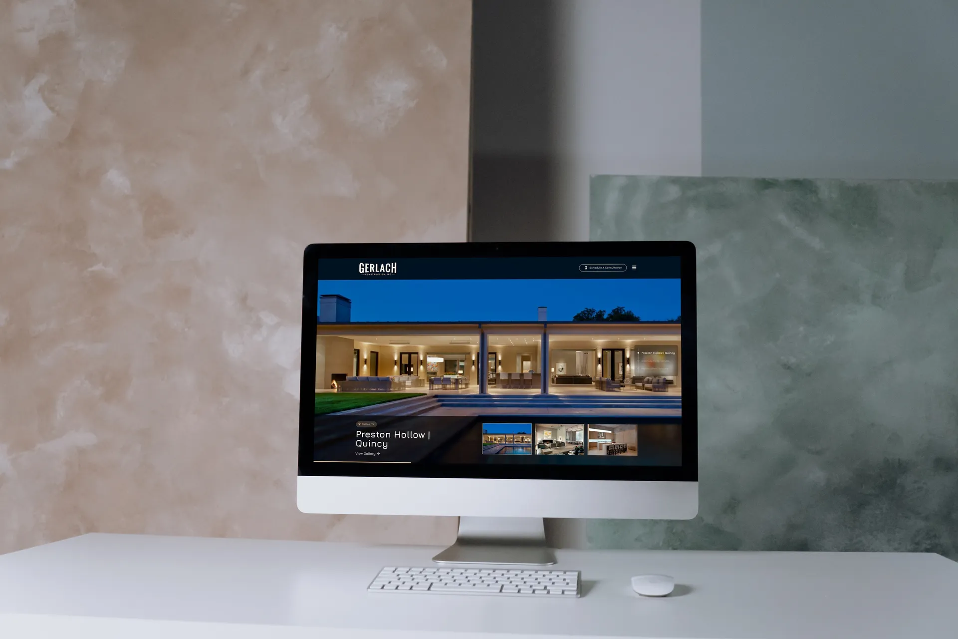 Gerlach Construction website on a desktop