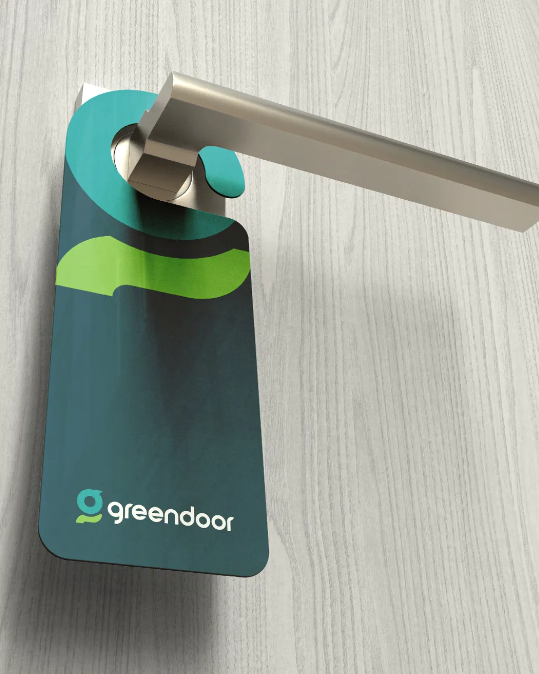 Green Door logo on a door hanger
